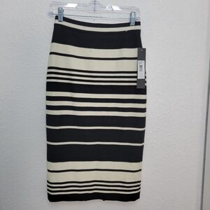 Badgley Mischka Striped Pencil Skirt NWT Retail $395 Size XS